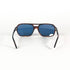 Vue arrière de la monture de lunettes de soleil vintage – forme enveloppante, pont ouvert