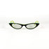 Vue frontale rapprochée des lunettes LOLA 616 Jean Lafont bicolores noir et vert