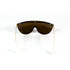 Lunettes de soleil Nouvelle Vague Sally P1 – vue arrière monoverre teinté brun, rivets décoratifs, design italien avant-gardiste