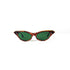 Lunettes de soleil vintage œil-de-chat écaille face