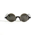 Lunettes Giorgio Armani monture ronde noire et cerclage métallique doré vue de face