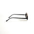 Lunettes de soleil Giorgio Armani rondes monture noire et détails dorés vue latérale