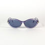 Détail branche gauche lunettes vintage Silhouette 90s violet métallique