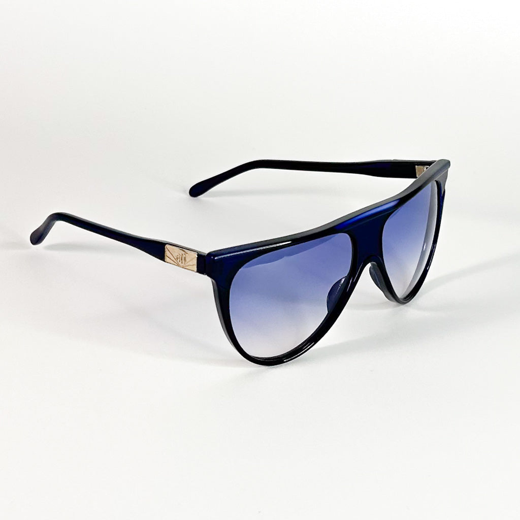Monture lunettes vintage bleu modèle T.m, vue de face