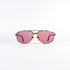 Lunettes Ettore Bugatti 504S métal doré face avec verres roses