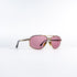 Lunettes Ettore Bugatti 504S métal doré profil avec verres roses