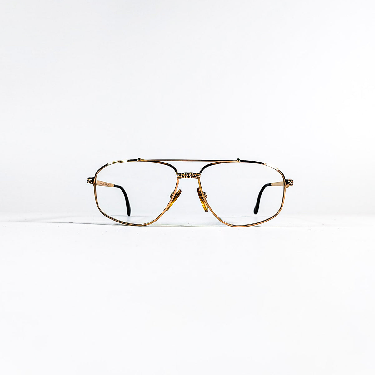 Lunettes Ettore Bugatti 504S métal doré face 
