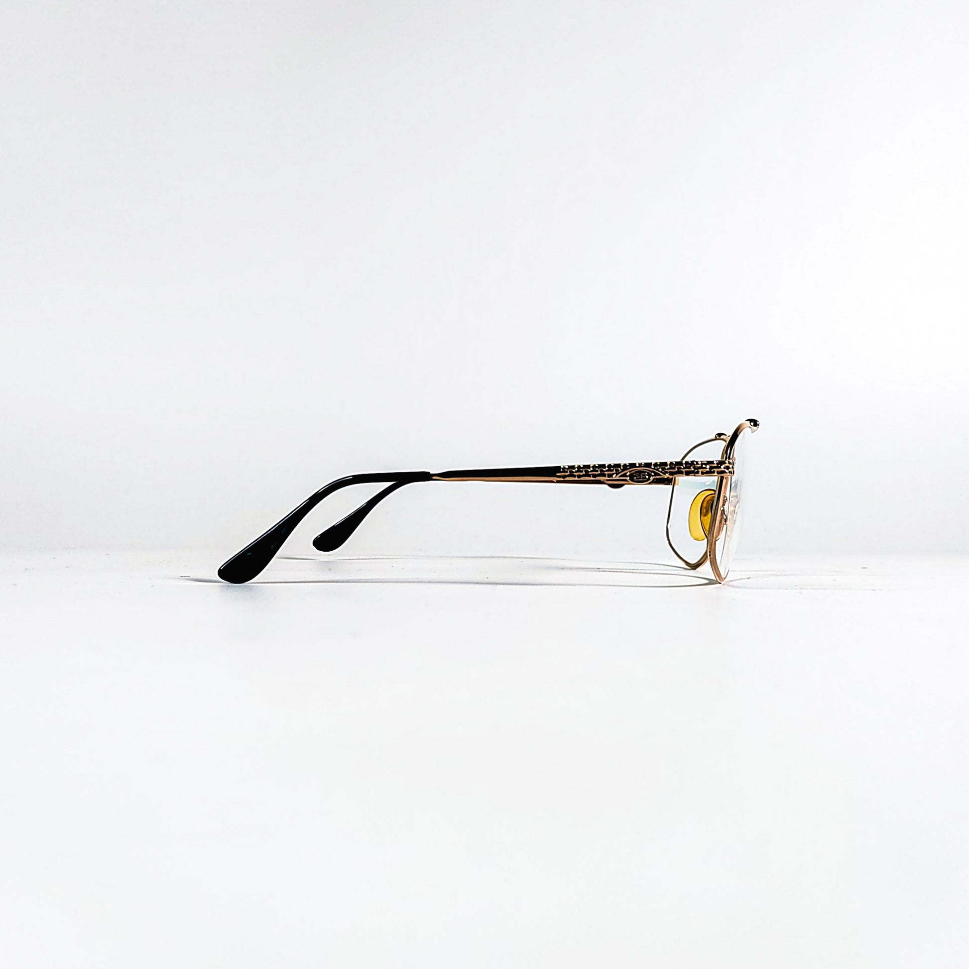 Lunettes Ettore Bugatti 504S métal doré profil 