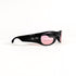 Dolce & Gabbana DG 728S, profil gauche, branche enveloppante en acétate noir Made in Italy