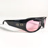 Dolce & Gabbana DG 728S, vue 3/4 avant, logo DG métal argenté sur branche noire laquée